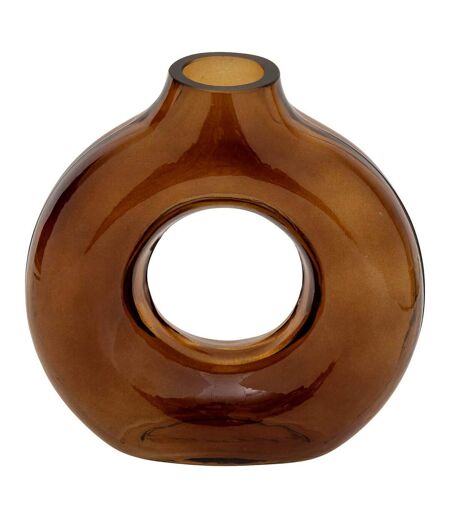 Vase Design en Verre Circle 20cm Ambre
