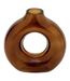 Vase Design en Verre Circle 20cm Ambre-1