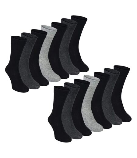 7 Pack Mens Classic Suit Socks - Soft Breathable Plain Dress Socks