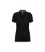 Womens/ladies Pique Anti-bacterial Polo Shirt Black WK. Designed To Work-1