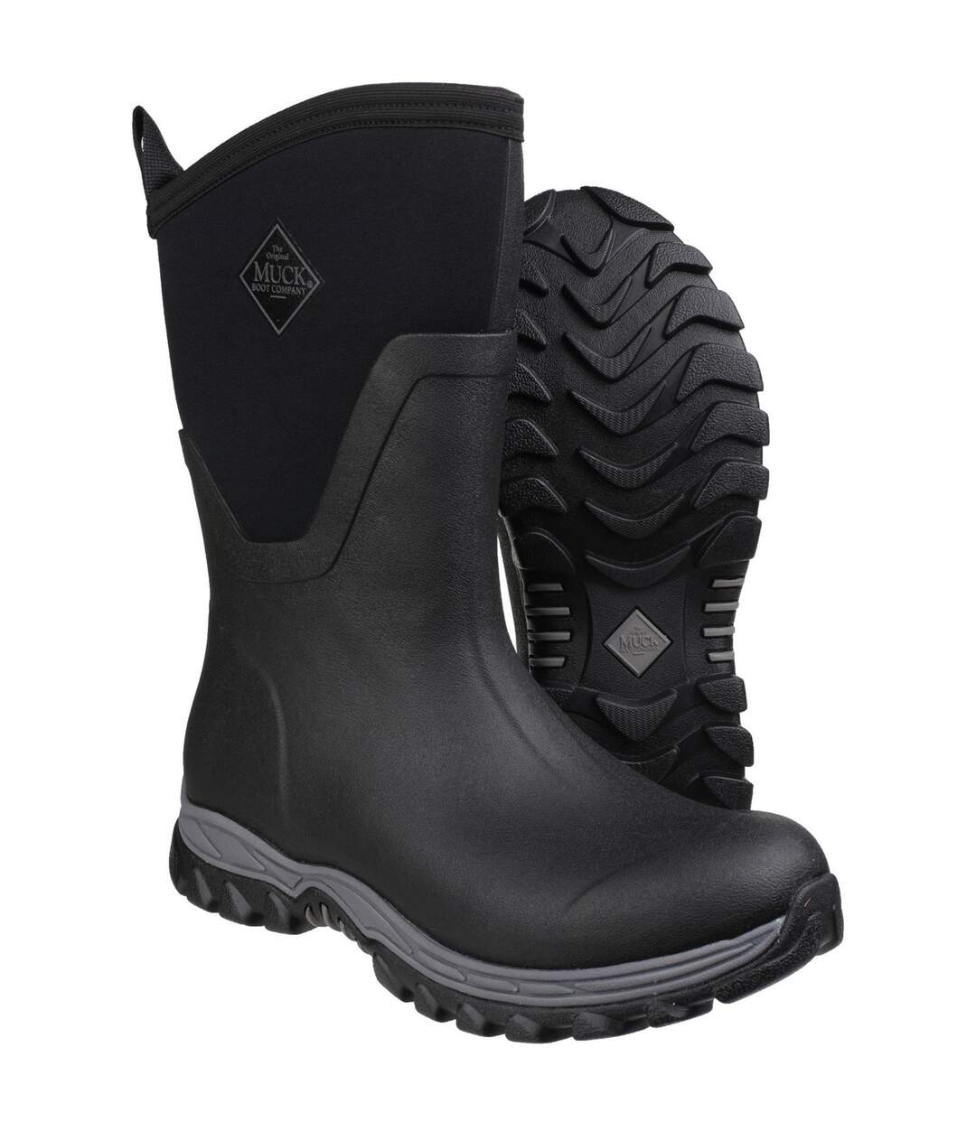 Muck Boots Unisex Arctic Sport Mid Pull On Wellies (Black/Black) - UTFS4288-1