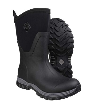 Muck Boots Unisex Arctic Sport Mid Pull On Wellies (Black/Black) - UTFS4288