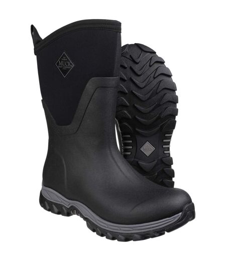 Muck Boots Unisex Arctic Sport Mid Pull On Wellies (Black/Black) - UTFS4288
