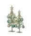 Sapin de Noël en Verre Boules 27cm Vert Menthe-2