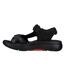 Mens Arch Fit Flat Sandals Black Red Skechers-2