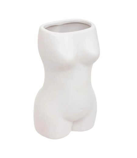 Vase Design Corps Soleya 17cm Blanc