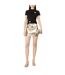 Womens/ladies Milena Lupe Y2k Mini Skirt Gold AmyLynn-3