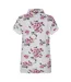 Polo Motif/style Fleurs Sauvages Femme Blanc Lazy Jacks-4