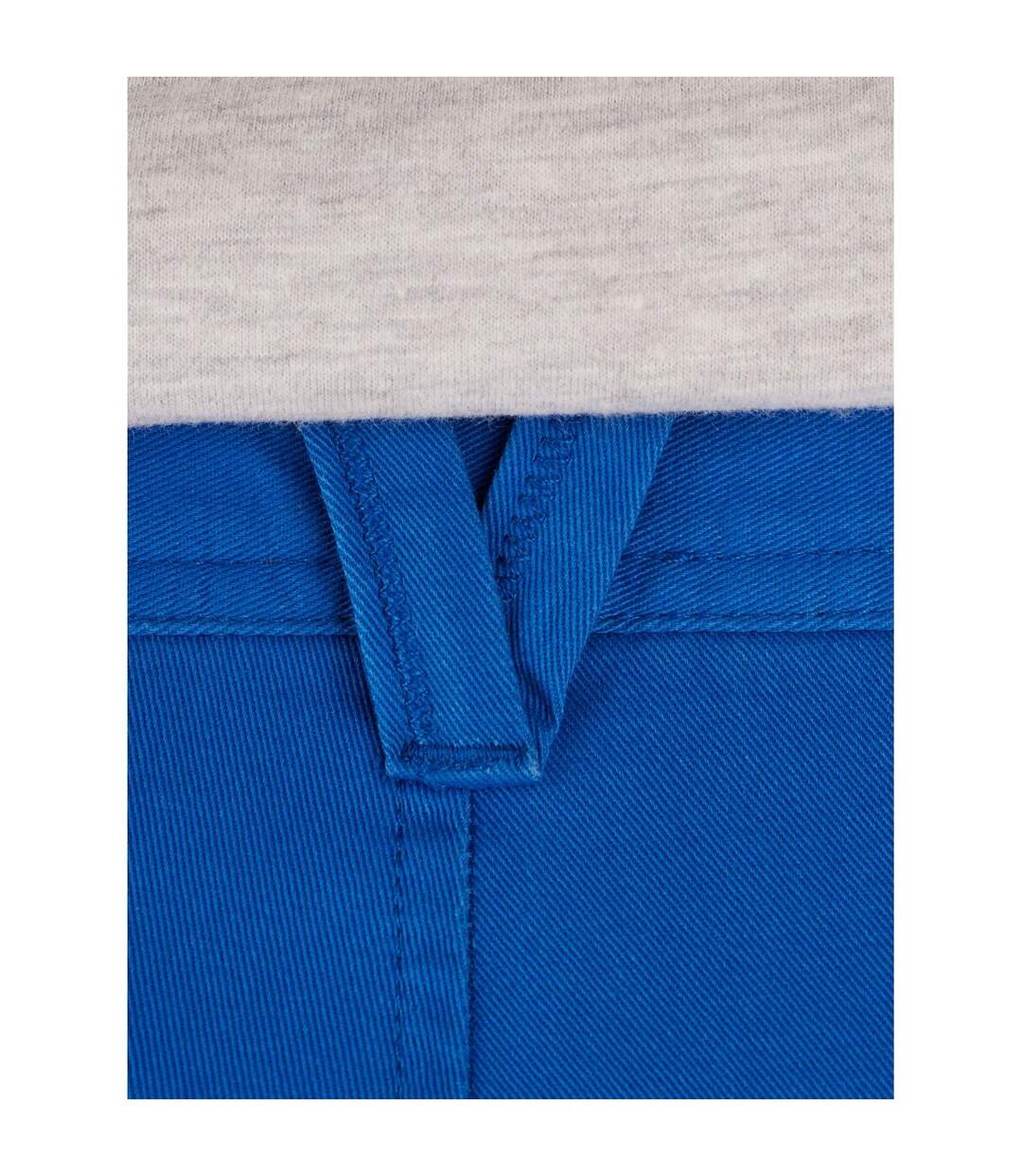 Mens plain chino shorts cobalt blue Raging Bull-3