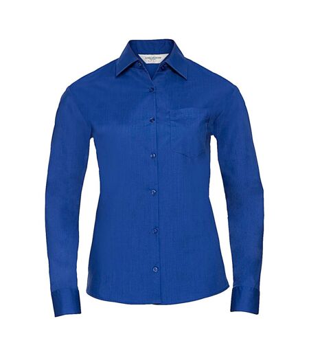 Chemisier Manches Longues Femme Bleu Roi Vif Russell Collection