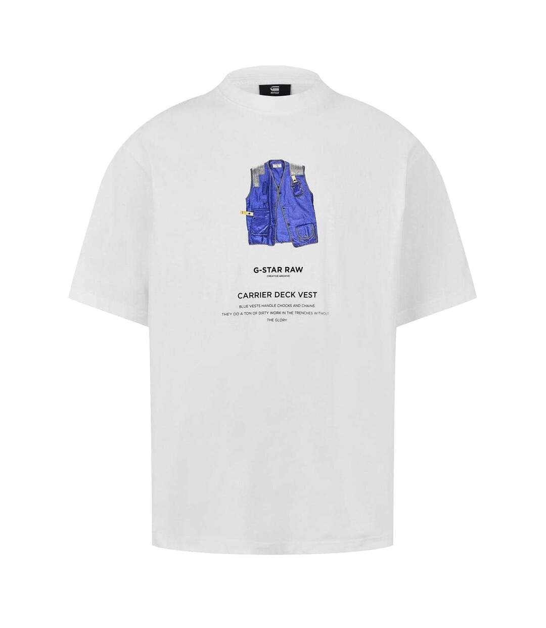 Unisex Adult Firefighter Suit Oversized T-shirt White G-Star-2