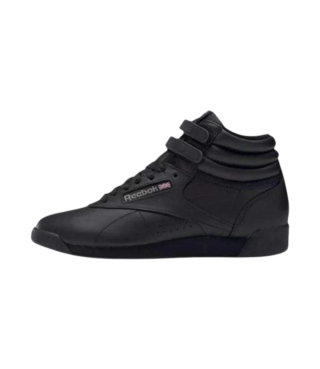 Womens/ladies Freestyle Leather High Tops Black Reebok-3