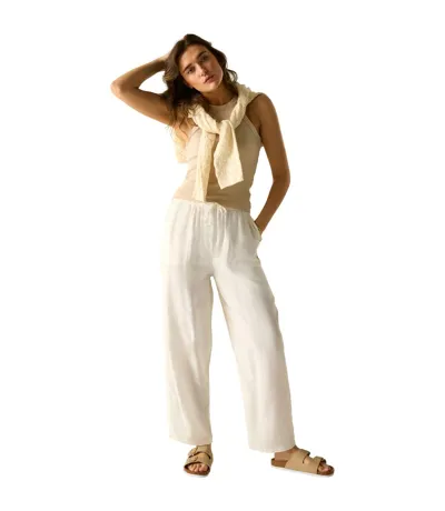 Womens/ladies Elbrie Plain Trousers Light Vanilla Regatta