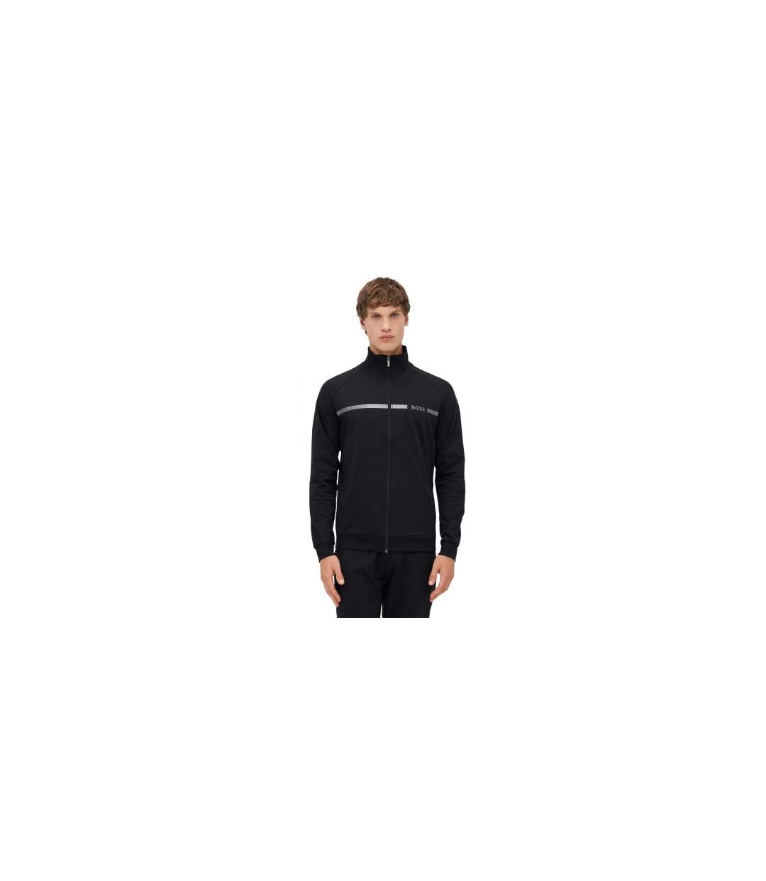 Mens Authentic Track Jacket Black Boss-1