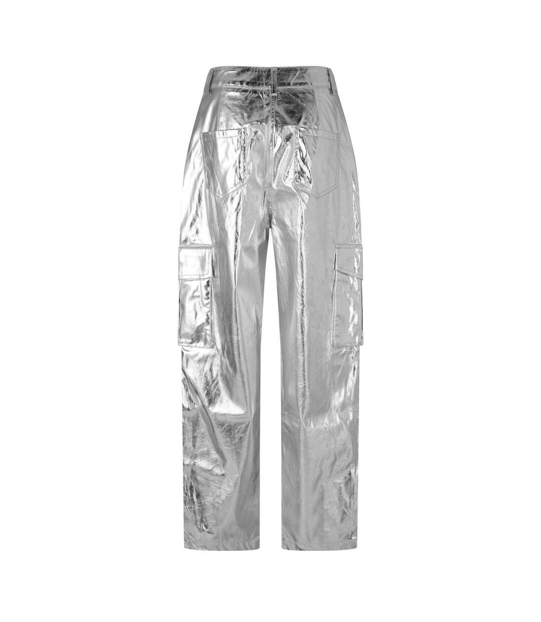 Pantalon À Poches Motif/style Métallisé Femme Argenté AmyLynn-2