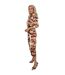 Robe Chemisier Mi-longue Manches ¾ Motif/style Tache Femme Marron AX Paris-4
