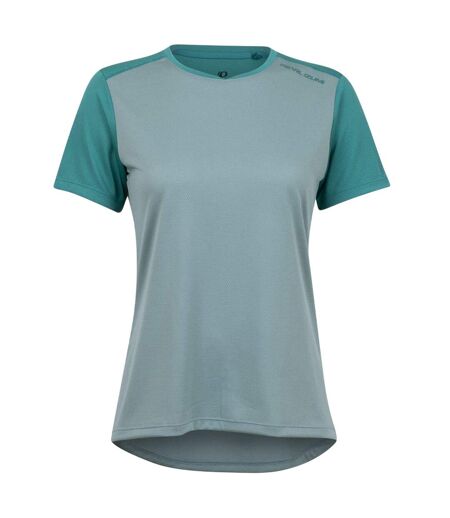 Womens/ladies Summit Colour Block Regular T-shirt Artic Orange Teal Pearl Izumi