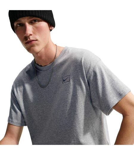 T-shirt Régulier À Col Ras Du Cou Et Manches Courtes  Gris Chiné Nike