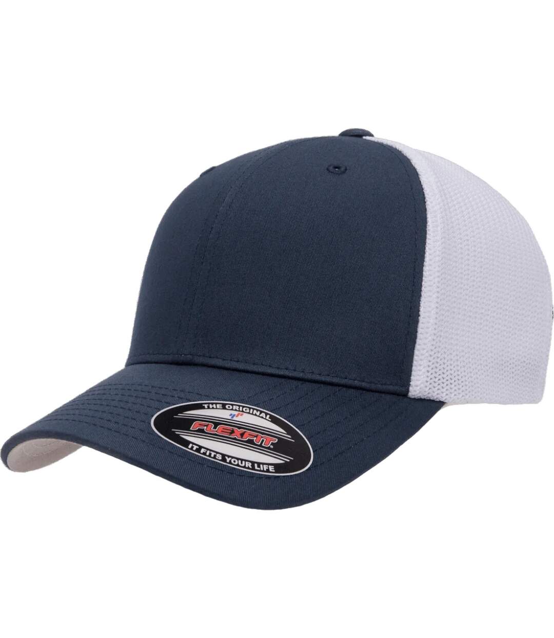 Casquette Trucker Bleu Marine Blanc Flexfit-3