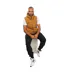 Mens Helionic Down Hooded Body Warmer Brown Adidas-1