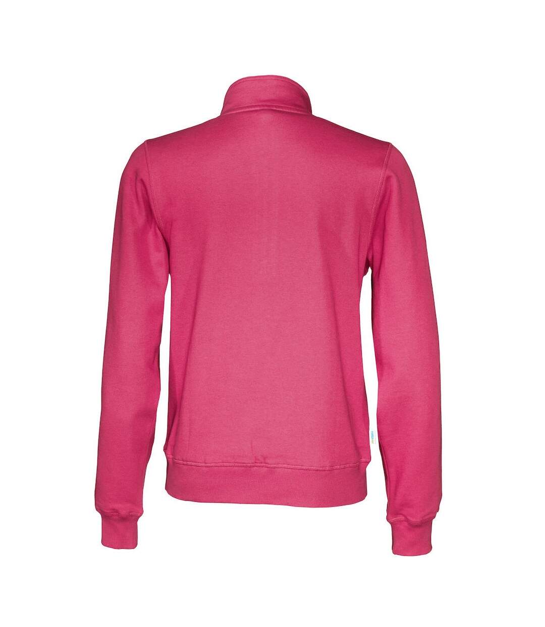 Unisex adult half zip sweatshirt dark cerise Cottover-2