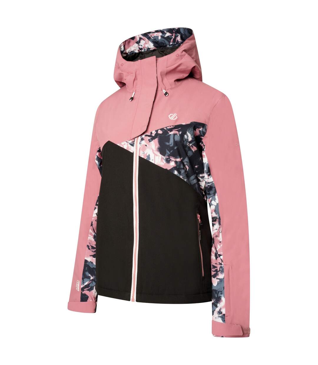 Blouson De Ski Determined Femme Vieux Rose Foncé Noir Dare 2B-3