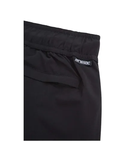 Mens Albie Stretch Active Shorts Black Animal