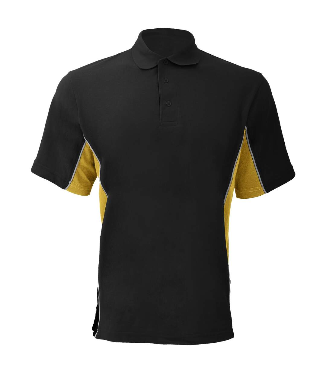 Polo À Manches Courtes Homme Noir Jaune Blanc GAMEGEAR-2