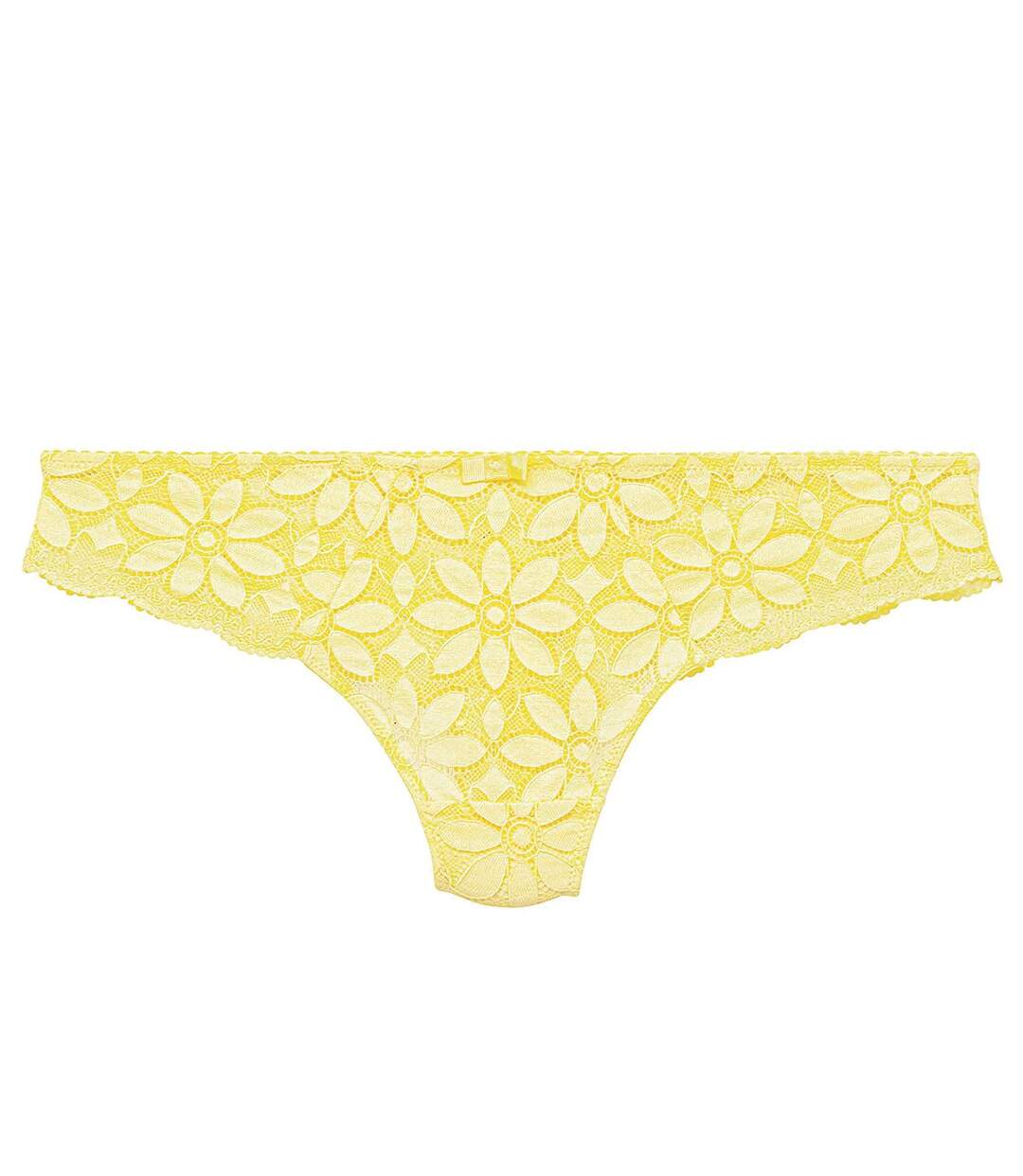 Tanga jaune Flamant Rose