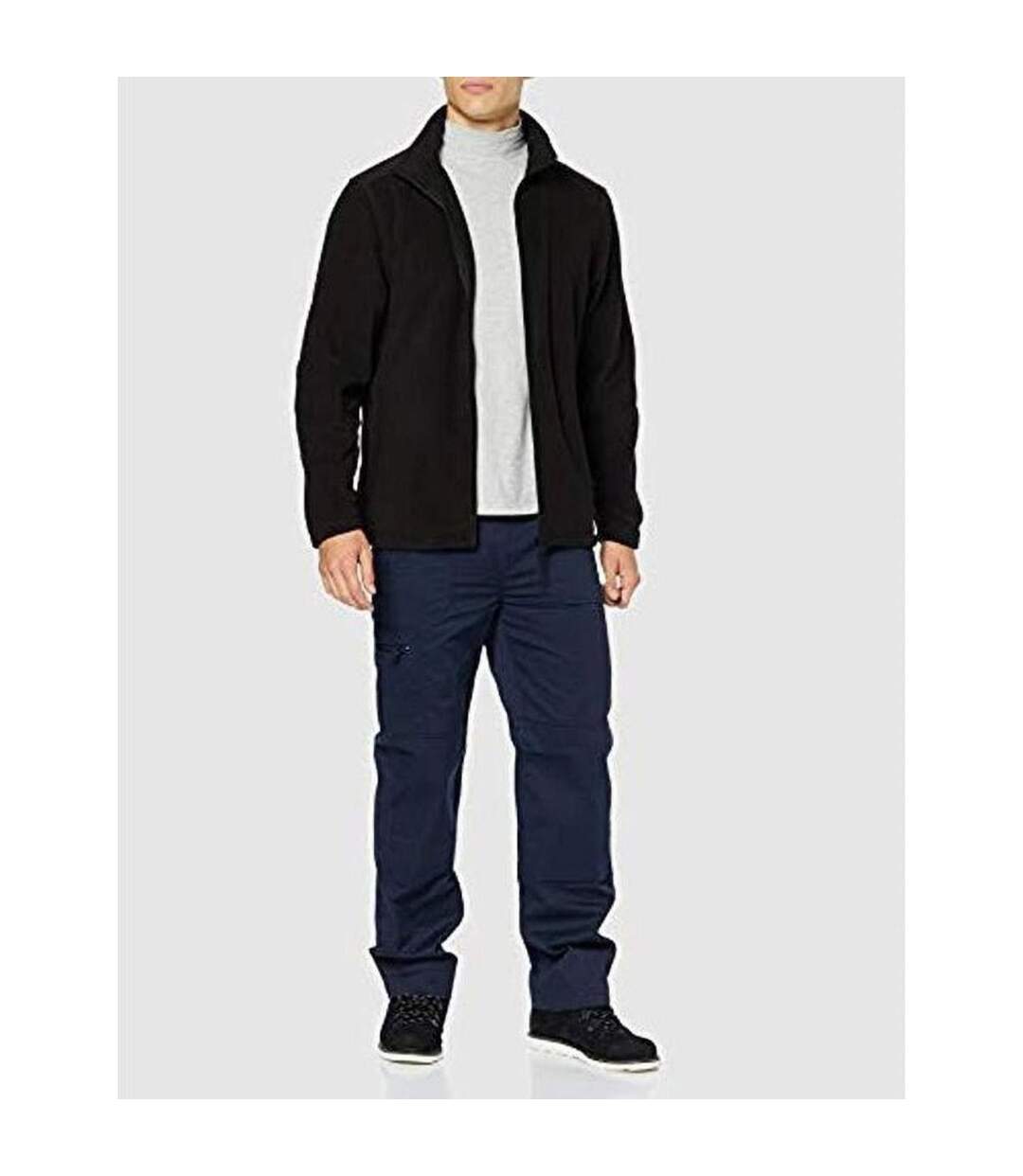 Mens Plain Micro Fleece Full Zip Jacket Layer Lite Black Regatta-2