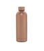 Impact recycled stainless steel vacuum insulated 500ml water bottle one size brown XD Collection-1