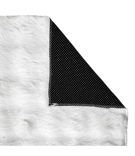 Tapis Imitation Fourrure 3D Zephy 60x90cm Blanc