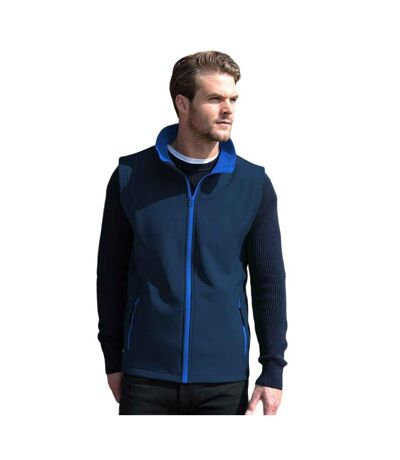 Mens Core Printable Soft Shell Bodywarmer Navy Royal Blue Result