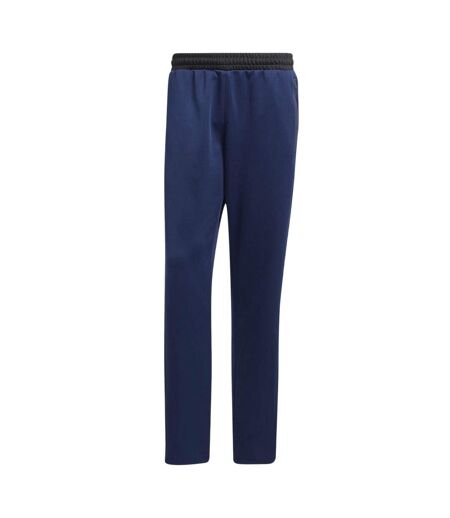 Mens 3 Stripes Straight Jogging Bottoms Indigo Blue Adidas