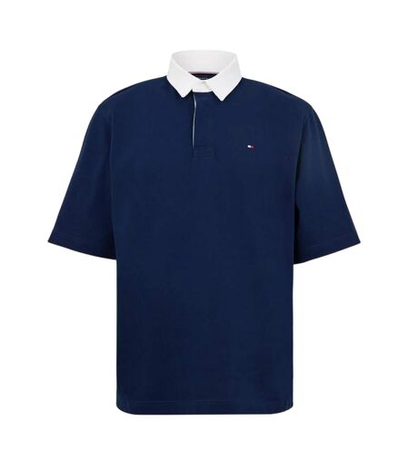 Polo Manches Courtes Motif/style Drapeau Homme Bleu Marine Tommy Hilfiger