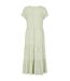 Womens/ladies Floral Maxi Dress Green White Lazy Jacks-2