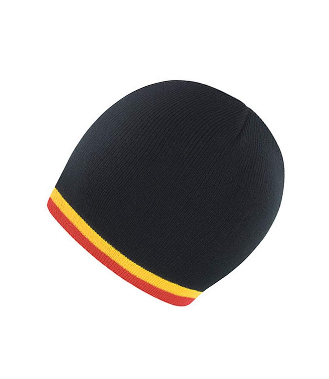 Bonnet National Adulte Noir Jaune Rouge Result Winter Essentials-3