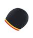 Bonnet National Adulte Noir Jaune Rouge Result Winter Essentials-3