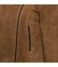 Womens/ladies Suede Biker Jacket Tan Elle-3