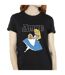 Disney Womens/Ladies Alice In Wonderland Flowers Cotton Boyfriend T-Shirt (Noir) - UTBI8706-3