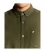 Chemise Unie Manches Longues À Boutons Homme Vert Kaki Lyle & Scott-4