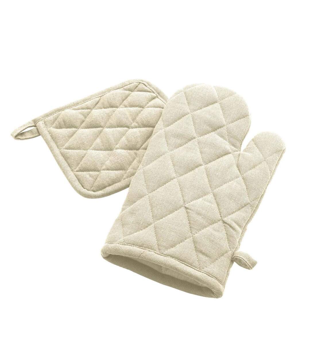 Gant & Manique de Cuisine Gourmet 30cm Naturel-1