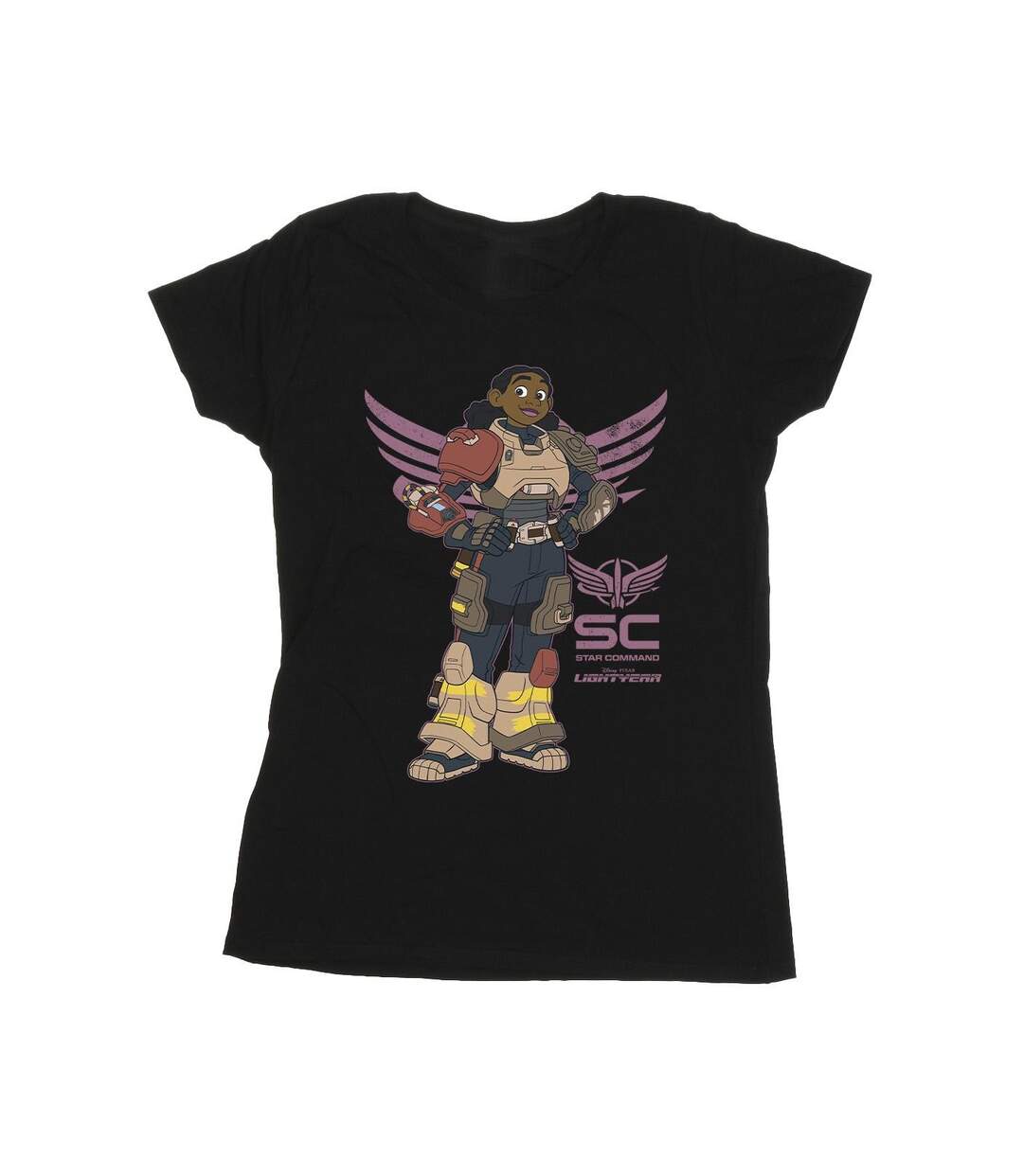 Disney T-Shirt coton Lightyear Izzy Star Command Femme/Ladies (Noir) - UTBI29183-1