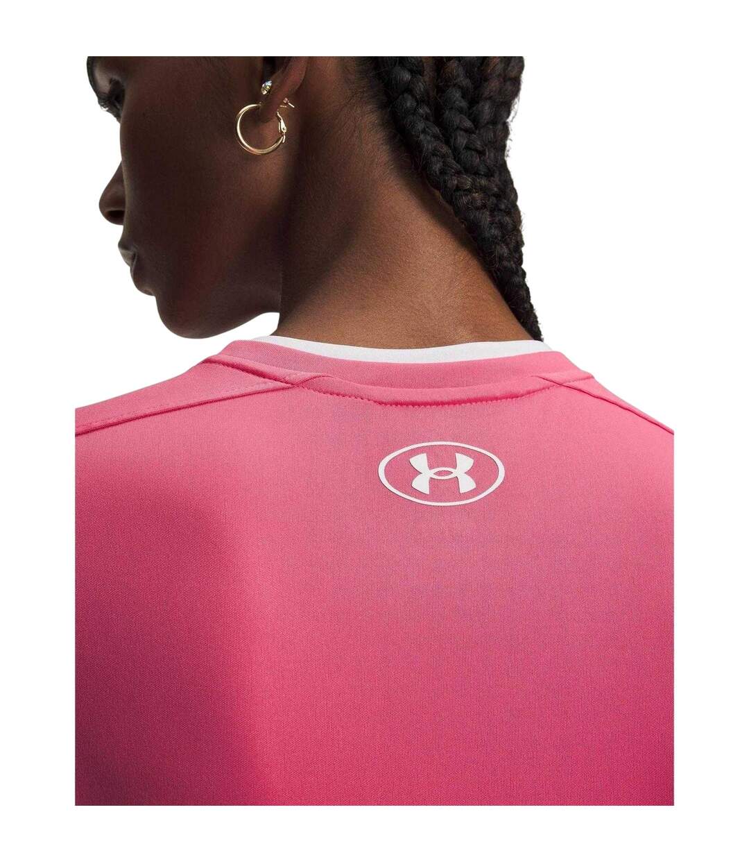 Womens/ladies Challenger Train Performance T-shirt Super Pink Under Armour-4