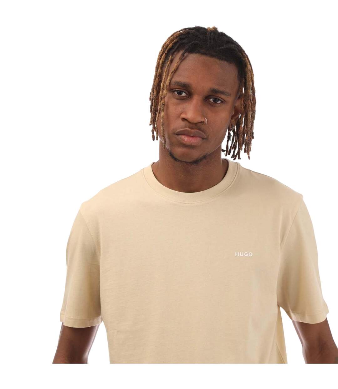 T-shirt Style Logo Dero222 Homme Beige Hugo-4