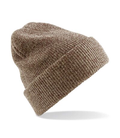 Beechfield Heritage Adults Unisex Premium Plain Winter Beanie Hat (Heather Oatmeal) - UTRW2023