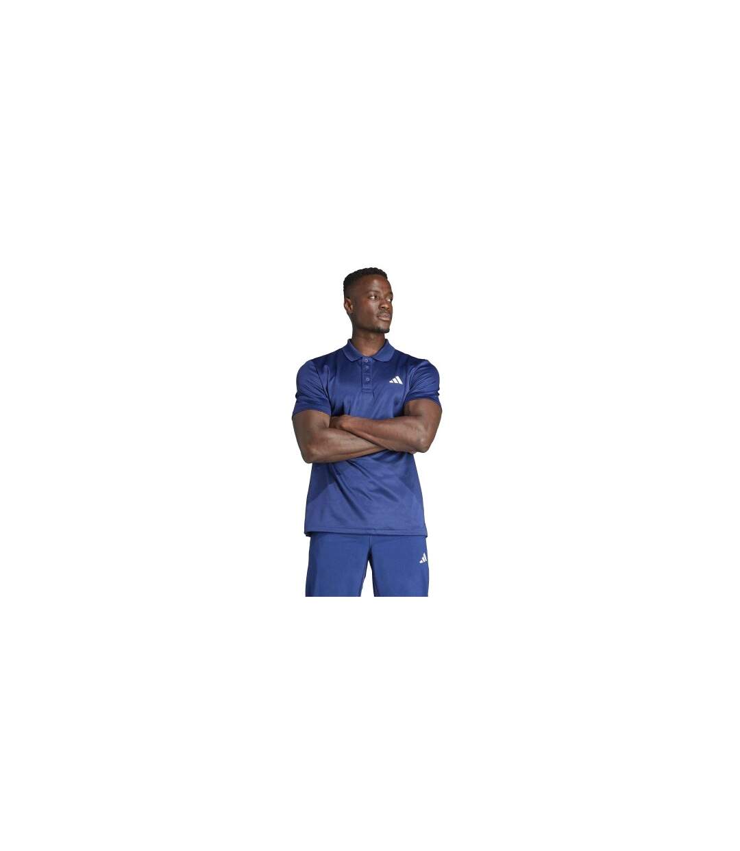 Mens Performance Polo Shirt Dark Blue Adidas-1