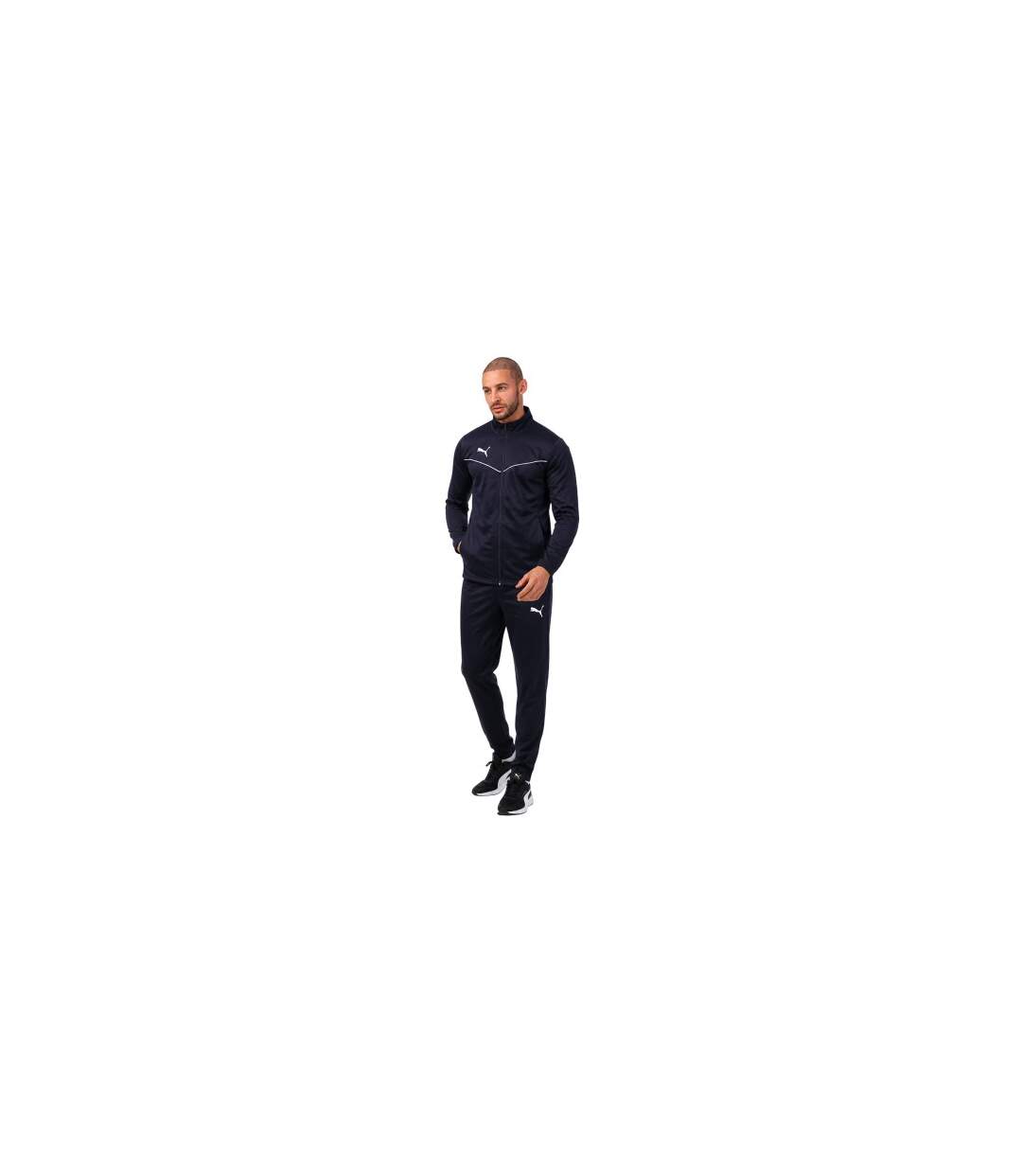Mens Team Rise Moisture Wicking Regular Training Jacket Navy Puma-1