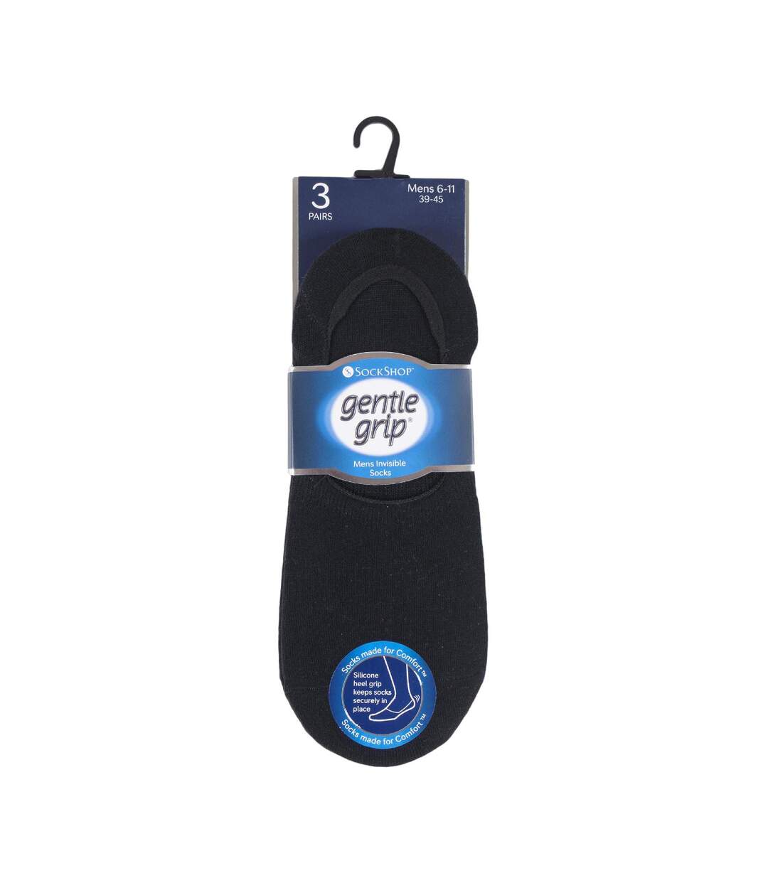6 Pack Mens Invisible No Show Socks with Silicone Grip-2