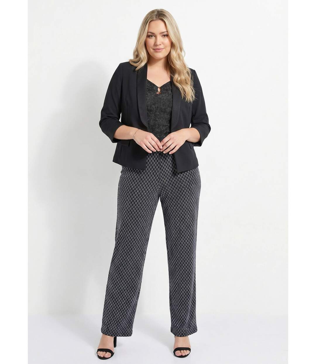 Veste unie courte smocking manches 3/4-3